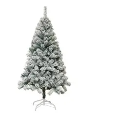 VATYERTY - Árbol de Navidad flocado de PVC blanco 60cm