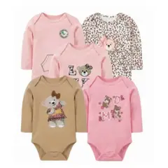 TEDMIMAK - Pack de 5 Bodies Bebe Osita Cafe