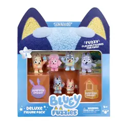 BLUEY - Paquete De 6 Mini Figuras Fuzzies