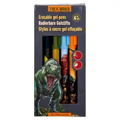 DIE SPIEGELBURG - Set De 4 Lapices De Gel Borrable-para Fanáticos De Los Dinos