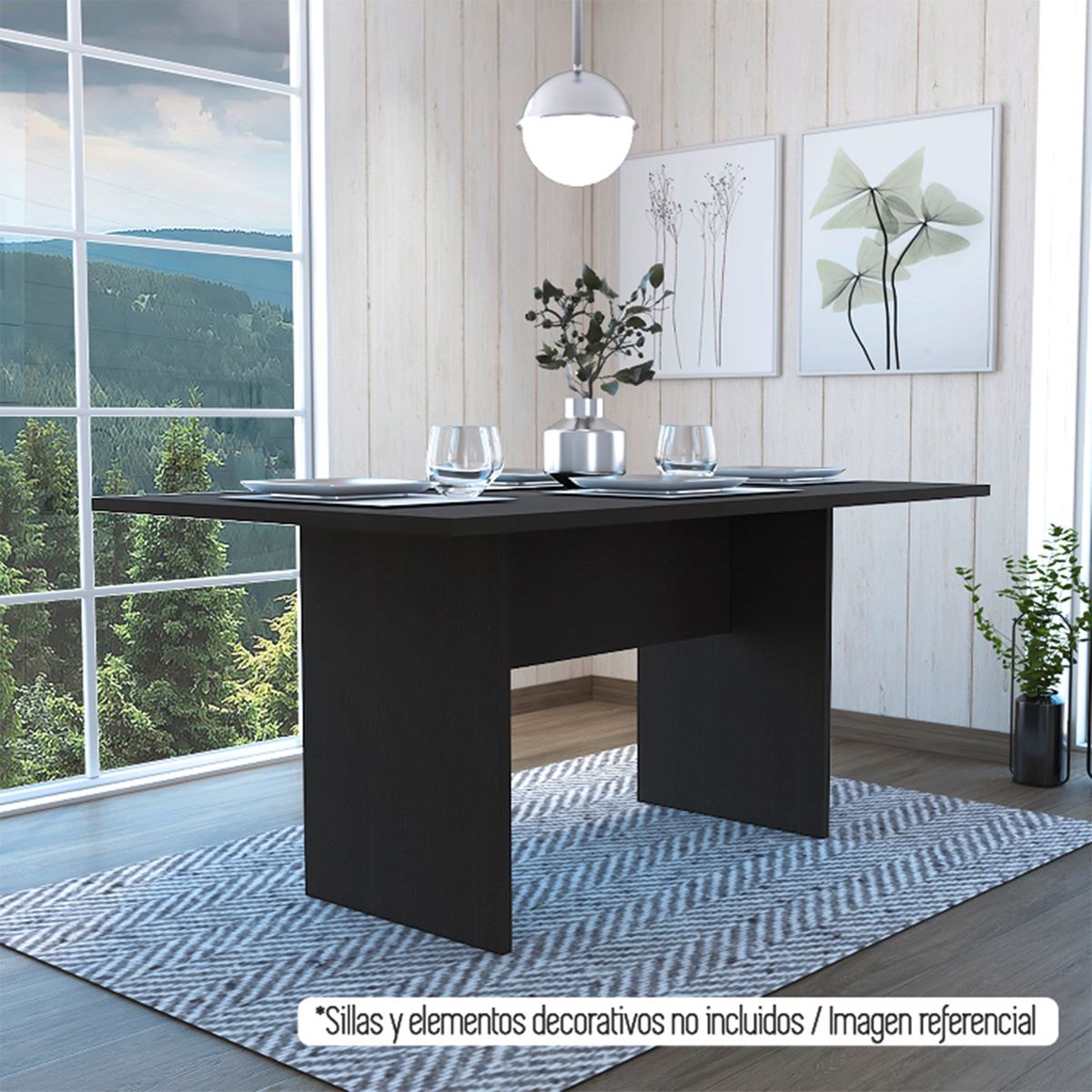 TUHOME - Mesa De Comedor 6 Puestos Beijing Tuhome