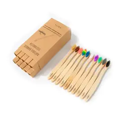 OFERTABKN - Cepillo De Dientes Bambu Adulto Pack 10 Unidades Ecologicos
