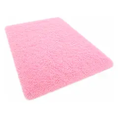 GENERICO - Alfombra Peludas 150x200 Suaves Para Living Hogar Rosa