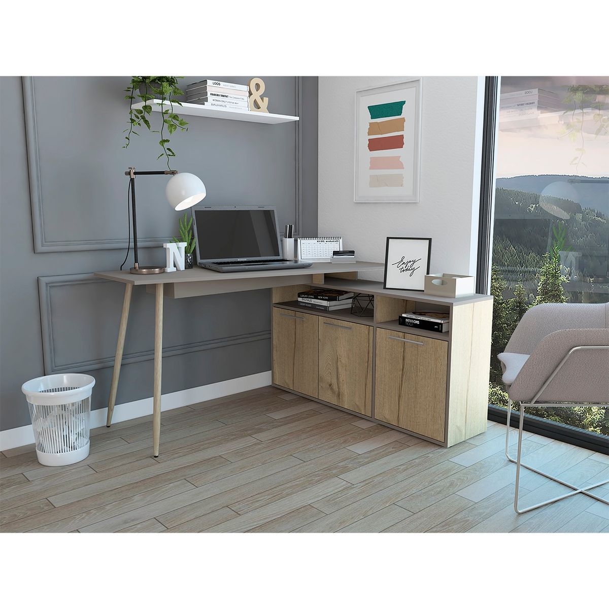 TUHOME - Escritorio Singapur 130  Duna/Taupe Tuhome