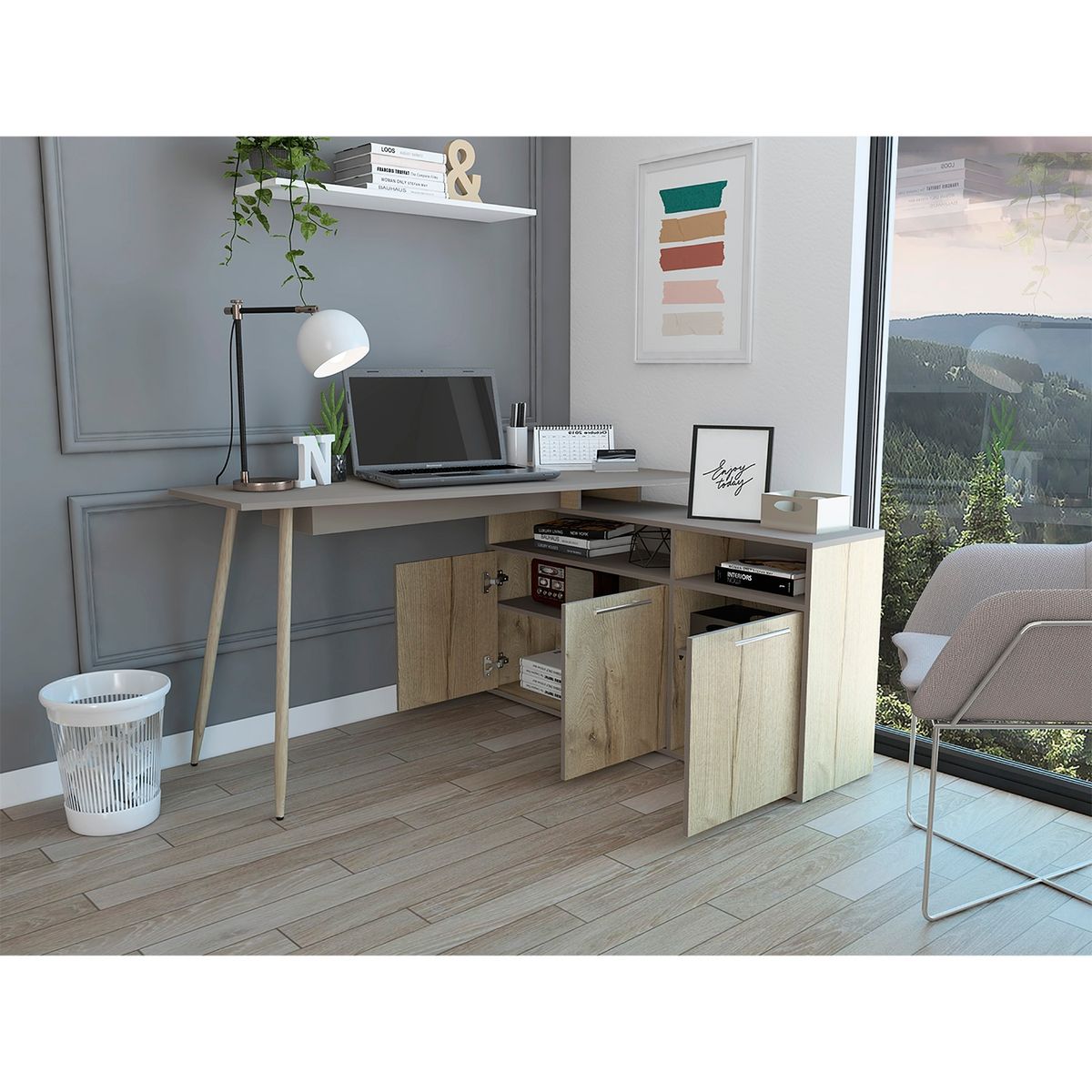 TUHOME - Escritorio Singapur 130  Duna/Taupe Tuhome