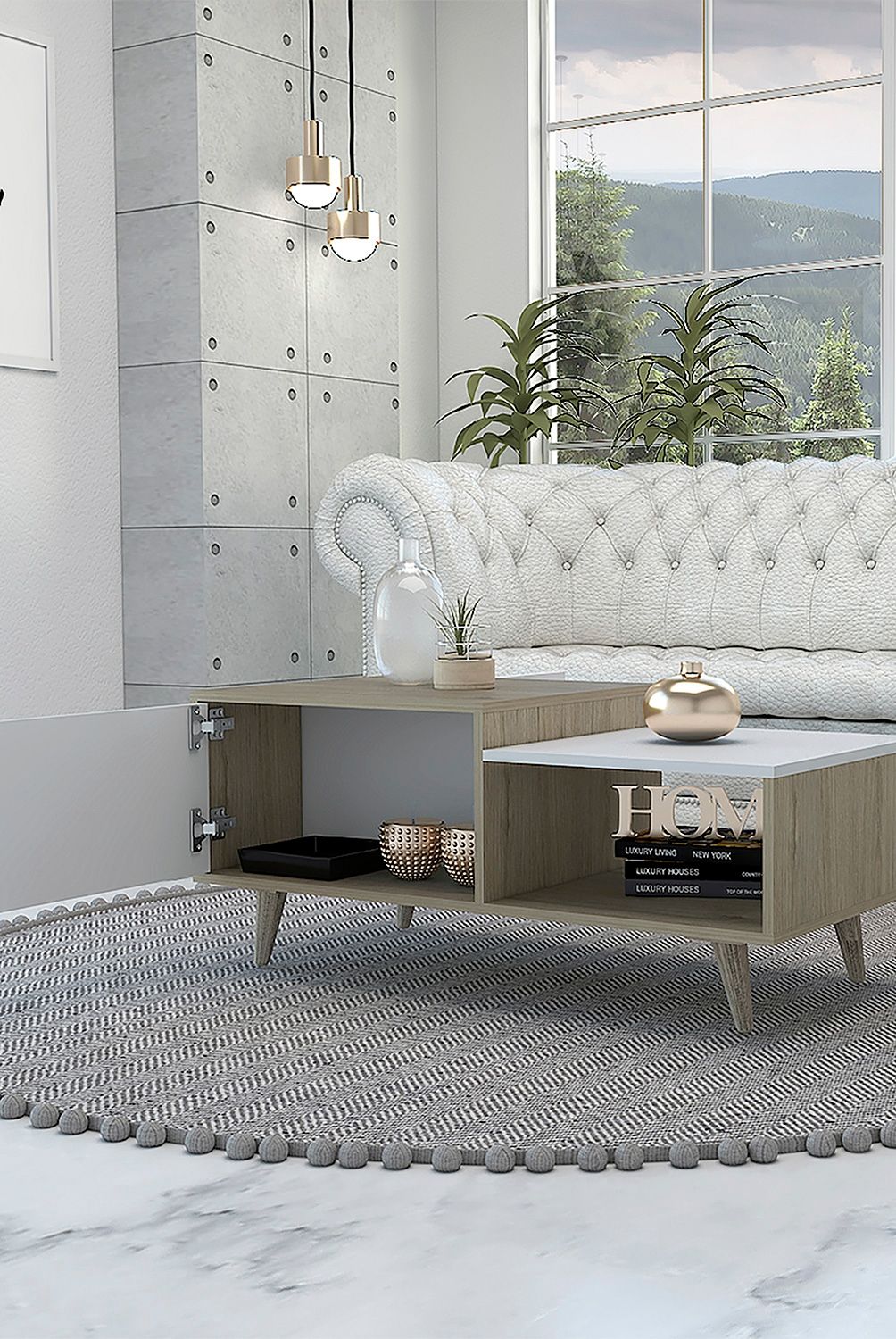 TUHOME - Mesa De Centro Bora Rectangular Tuhome