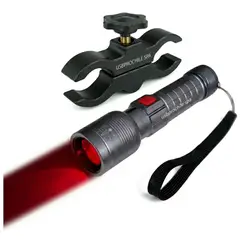 GENERICO - Linterna Táctica LED Luz Roja 1600lm + Soporte Montura - Ideal Caza y Pesca