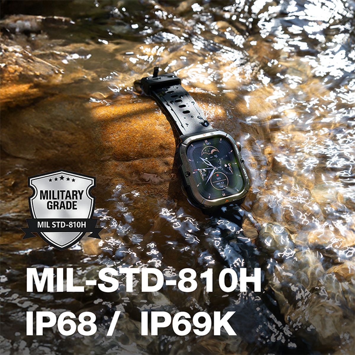 AGM - Reloj Deportivo AGM Legion 3 Anti Golpes Impermeable Seguimiento Ritmo Cardíaco