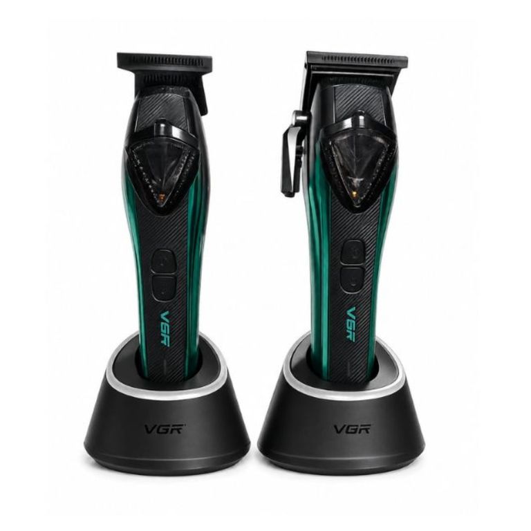 Kit Profesional VGR V-883 S2 Clipper y Trimmer 2 en 1 de 9.000 a 11.000 RPM