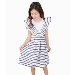 LIMONADA - Vestido Niña Con Vuelos Azul Marino