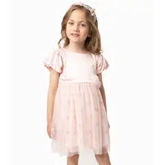 LIMONADA - Vestido Niña Formal Palo Rosa
