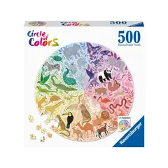 RAVENSBURGER - Puzzle 500 Piezas Círculo de Colores - Animales