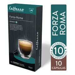 CAFFESSO - Pack x10 Cápsulas De Café Forza Roma Para Nespresso
