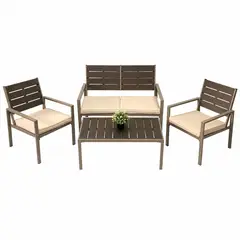 NORTHWEST - Juego Set Terraza Milos 4 personas Con Cojin