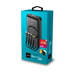 MLAB - Power Bank 6.1 Big Wireless 20.000 mAh Carga Inalámbrica Multiconectores
