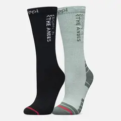 LIPPI - Calcetín Mujer Duo Trekking Light Pack Negro / Jade