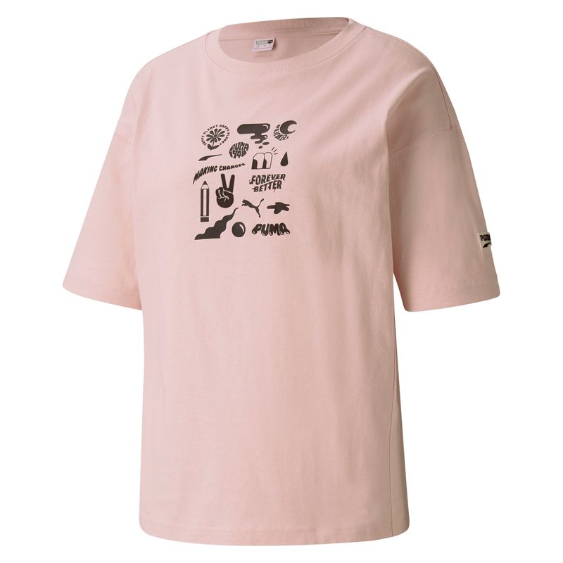 PUMA - Puma Polera Manga Corta Algodón Mujer