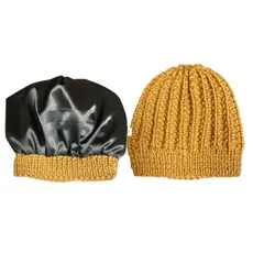 MARINA COLORINA - Gorro de lana con interior de satén Alpaca