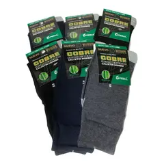 GARSIL - 12 Pares Calcetines Gruesos Con Fibra De Cobre y Algodón Para Hombre