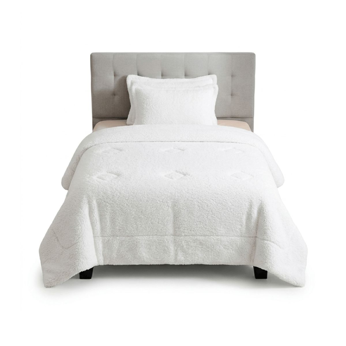 GUIZA - Plumón Cobertor Chiporro Premium Doble Textura Invierno 1 Plaza Guiza