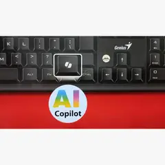 GENIUS - Teclado Cable Usb Resistente A Derrames Kb-113 Negro AI Copilot