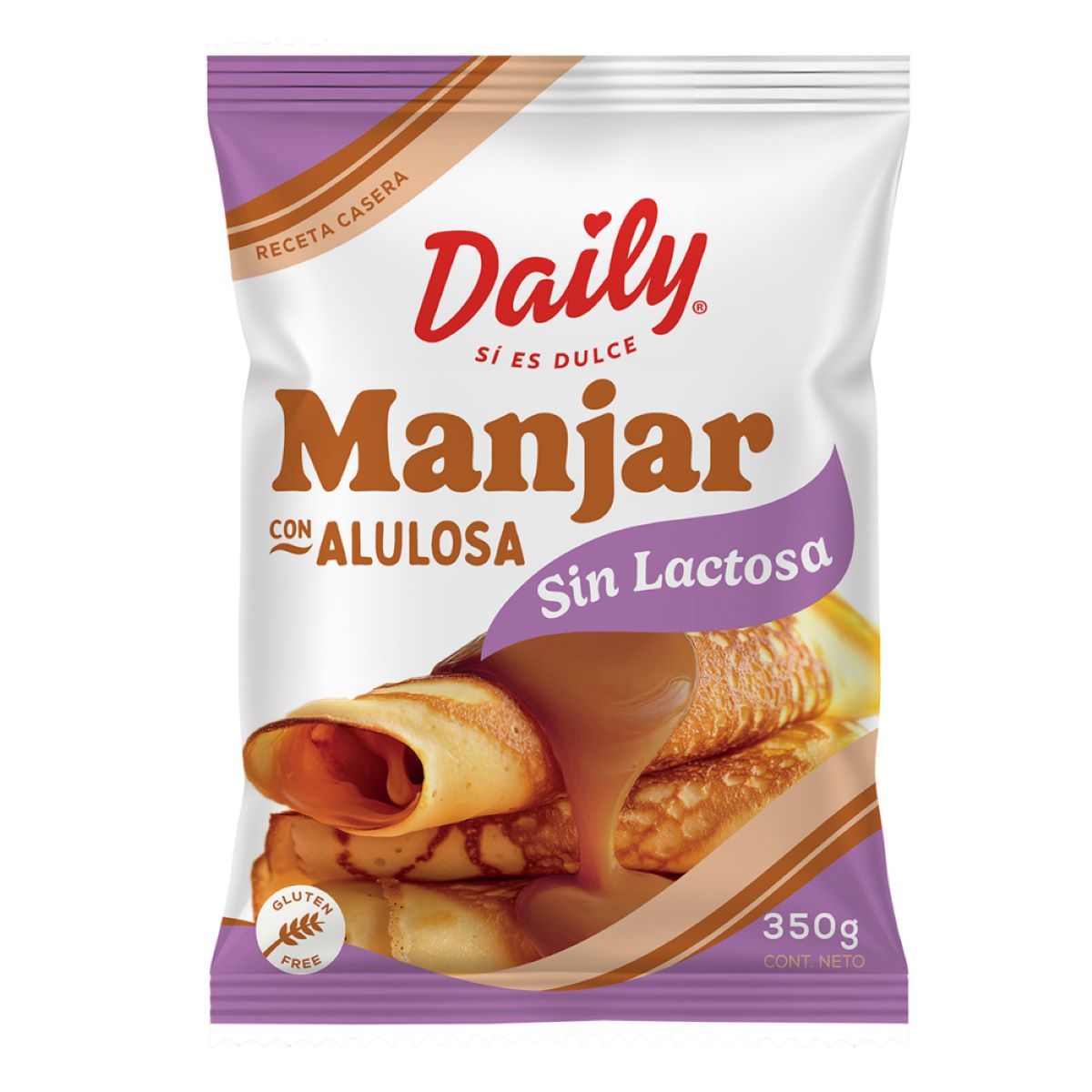 DAILY - Manjar Daily Bolsa 350gr Sin Lactosa