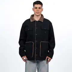 REEF - Chaqueta Sherpa Hombre Buttons Negro