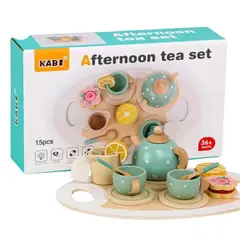 GENERICO - Juego Simbólico Set de Té de Madera Montessori Infantil