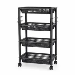 DOPA - Carrito Organizador 4 Niveles Con Ruedas Cocina/baño Verdura