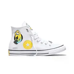 CONVERSE - Zapatillas Urbanas Unisex Chuck Taylor Hi Minions Blanco
