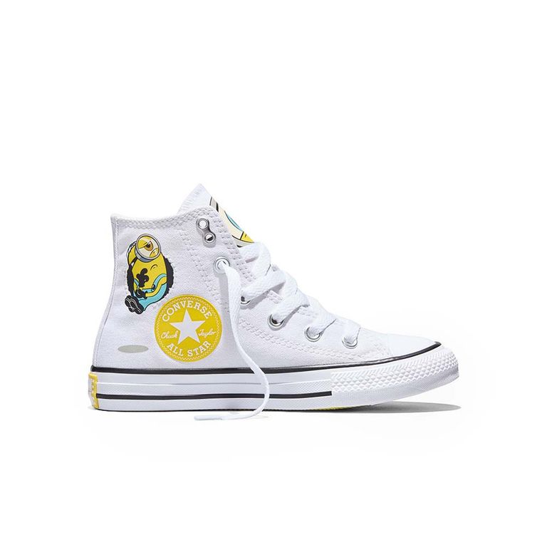 Zapatillas Urbanas Junior Chuck Taylor Hi Minions Blanco