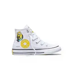 CONVERSE - Zapatillas Urbanas Junior Chuck Taylor Hi Minions Blanco