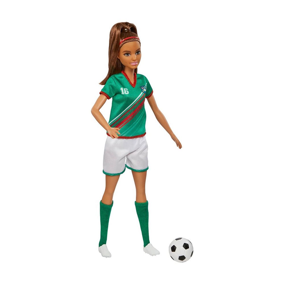 MATTEL - BARBIE JUGADORA DE FUTBOL PLAYERA VERDE