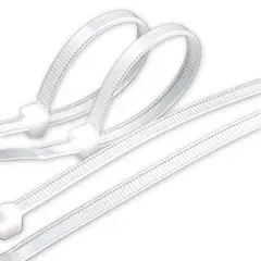 GEN - 100x Amarras Plasticas Blancas 10 Cm Para Cables Trillaje - Blanco