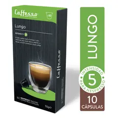 CAFFESSO - Pack x10 Cápsulas de Café Lungo Compatibles Nespresso