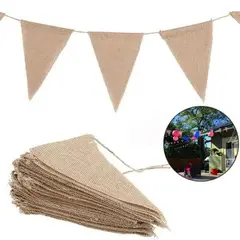 GENERICO - Banderines Decorativos Guirnaldas De Arpillera Yute