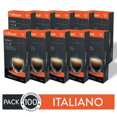 CAFFESSO - Pack x100 Cápsulas de Café Italiano Para Nespresso Intensidad 6