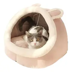 NORPLAT - Casa Cama Plush Iglú Nido Mascota Perro Gatos -