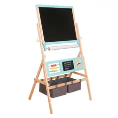 BANDU - Pizarra Infantil Madera 2 en 1 Magnética Doble Cara Bandú