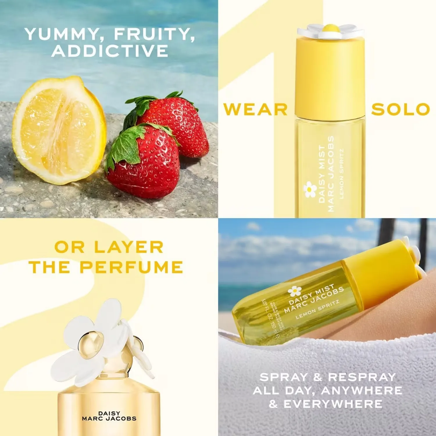 MARC JACOBS Bruma Perfumada para Cabello y Cuerpo Daisy Lemon