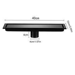 GENERICO - Desagüe De Suelo Rectangular Lineal Acero Inoxid 10×40cm