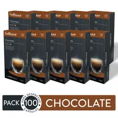 CAFFESSO - Pack x100 Cápsulas Chocolate Para Nespresso Intensidad 5
