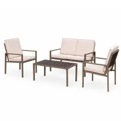 NORTHWEST - Juego Set Terraza Syros 4 Personas Con Cojin