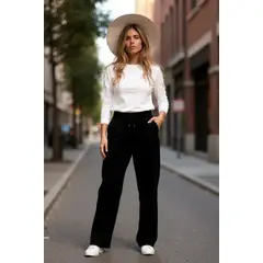 GENERICO - Pantalon forrado con chiporro Cotele para mujer XL XXL