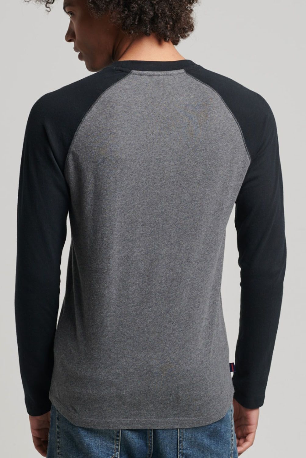 SUPERDRY - Superdry Polera de Béisbol De Algodón Orgánico y Manga Larga con Logotipo Vintage Logo Hombre