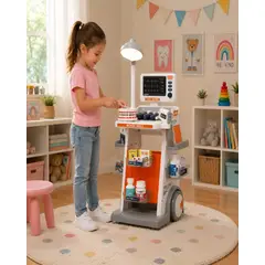 GENERICO - Set de Juego Profesional Médico y Dental - Carrito Incluido 30 pzs
