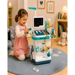 GENERICO - Set de Juego Médico Kit Clínico con Trolley 26 Piezas