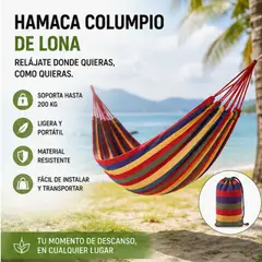 MOVI - HAMACA COLGANTE DE LONA 2 PLAZAS