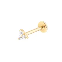 GENERICO - Piercing tragus plata 925 enchape oro 18 k unisex tragus