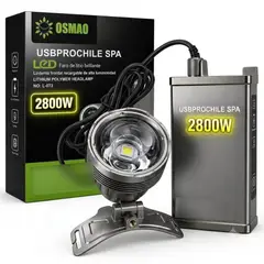 GENERICO - Foco Minero Caza 2800w Potente Recargable Largo Alcance Zoom